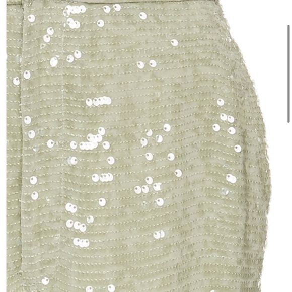 La Pointe Sequin Embellished Light Green (Mint) Pants Size 2 - Picture 8 of 9